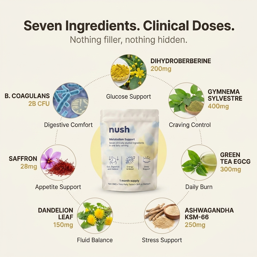 Seven ingredients at clinical doses