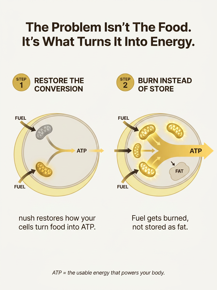 How nush works: restore the conversion, burn instead of store